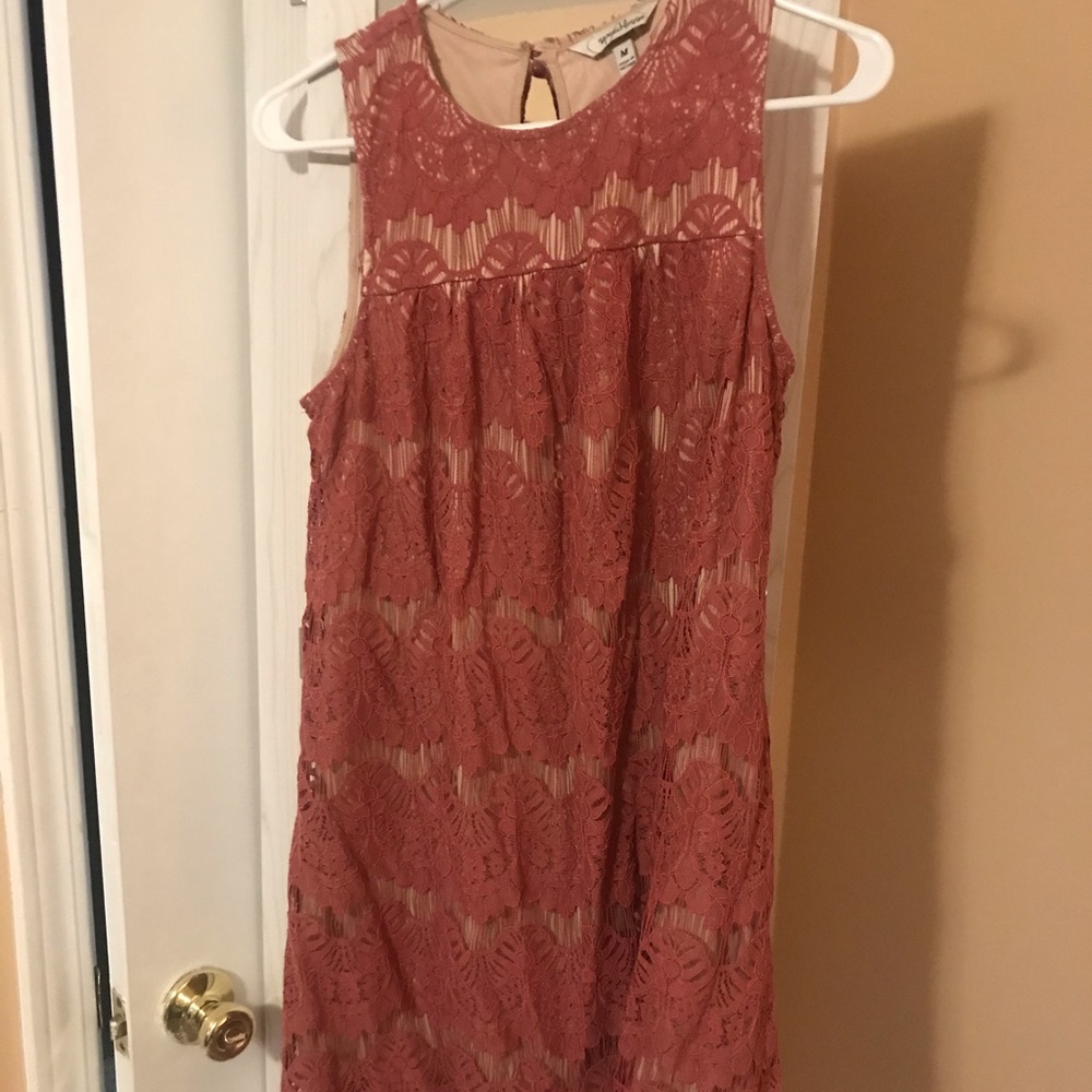 Pink lace dress